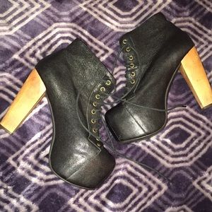 Leather and Wood Heels